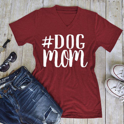 Camiseta manga corta amante de los perros #MOMDOG 100% algodón